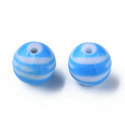 Opaque Striped Acrylic Beads MACR-S373-27B-09-1