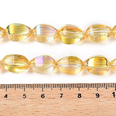 Electroplate Glass Beads Strands EGLA-T028-01E-1