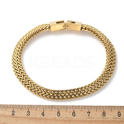 304 Stainless Steel Wheat Chain Bracelets for Women Men STAS-N117-02G-1