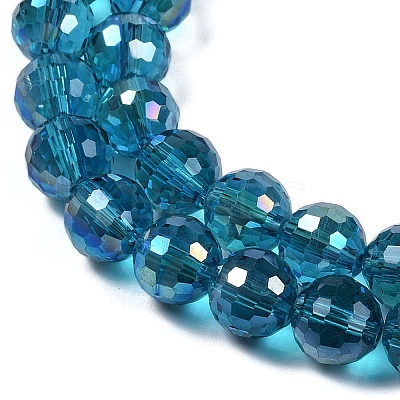 Transparent Electroplate Glass Beads Strands EGLA-N002-31-H07-1