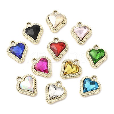 UV Plating Golden Alloy Pendants PALLOY-A004-02G-1