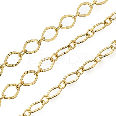 Brass Oval Link Chains KK-P295-56B-G-1