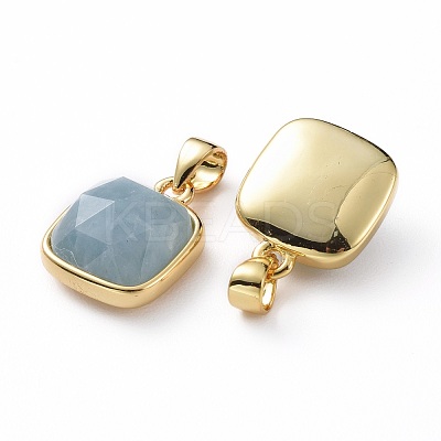 Natural Aquamarine Charms G-L553-58B-G-1