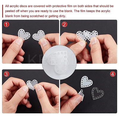 Transparent Acrylic Weaving Board DIY-PH0026-83-1