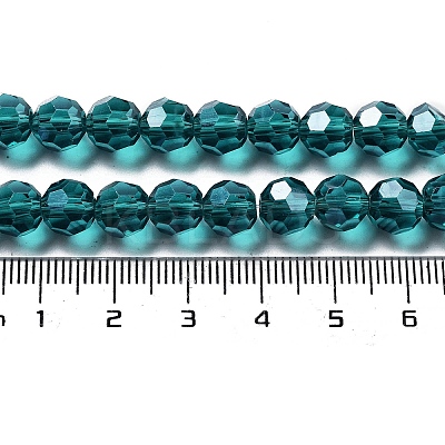 Electroplate Transparent Glass Beads Strands EGLA-A035-T8mm-A12-1