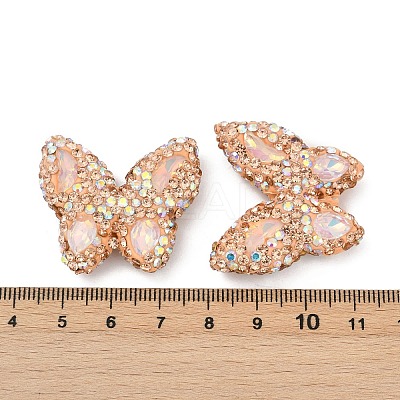 Handmade Polymer Clay Rhinestone Beads CLAY-NH0001-11B-1