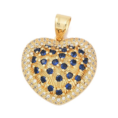 Brass Micro Pave Cubic Zirconia Pendants KK-A241-12G-03-1