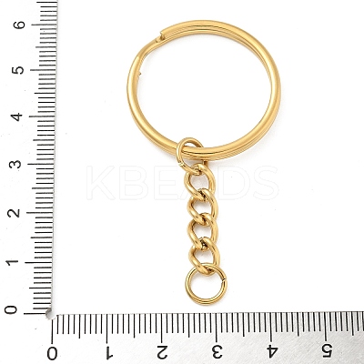 Ion Plating(IP) 304 Stainless Steel Split Key Rings KEYC-M035-01G-1