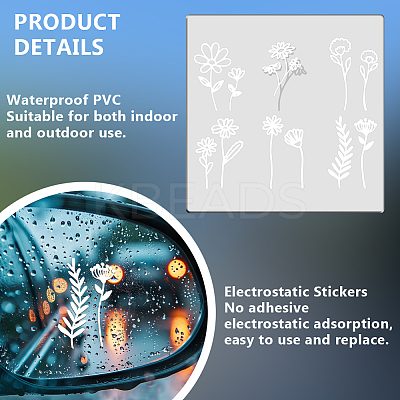 1Pc Waterproof PVC Electrostatic Stickers DIY-OC0013-20D-1