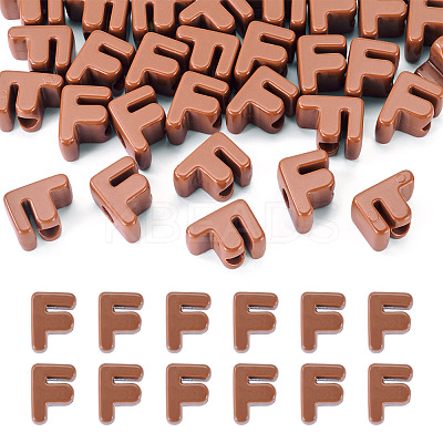 Opaque Acrylic European Beads OACR-TAC0019-006F-1