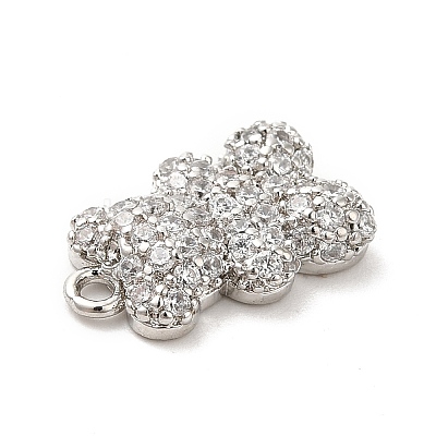 Brass Micro Pave Cubic Zirconia Pendants X-KK-Q772-05P-1