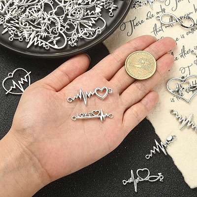 DIY Tibetan Style Jewelry Making Findings Kits PALLOY-CJ0002-27-1