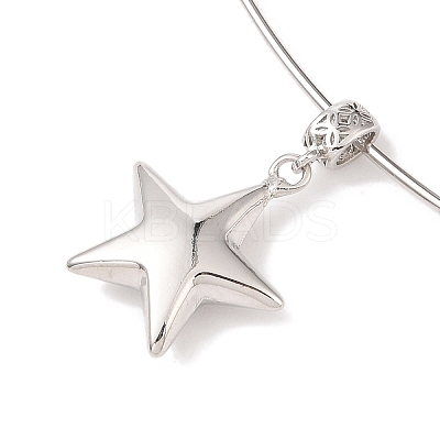 Brass Charm Necklace BJEW-Q350-04A-P-1
