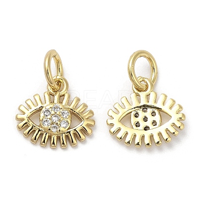 Brass Micro Pave Cubic Zirconia Pendants KK-Q775-05G-1