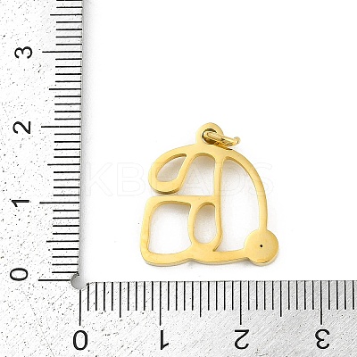 304 Stainless Steel Pendants STAS-R137-01G-G-1