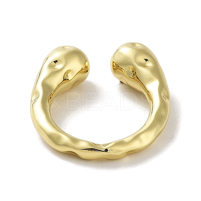 Rack Plating Brass Cuff Rings RJEW-D025-05G-1