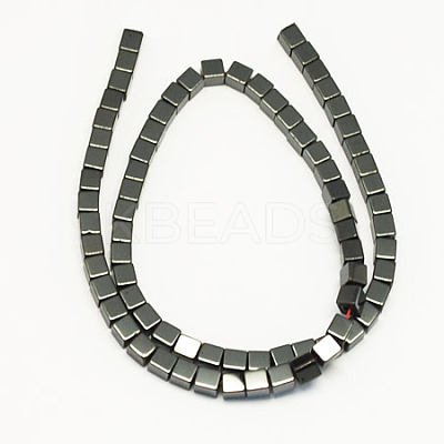 Non-magnetic Synthetic Hematite Beads Strands X-G-S079-6mm-1