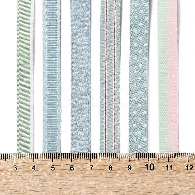 18 Yards 6 Styles Polyester Ribbon SRIB-Q022-F03-1