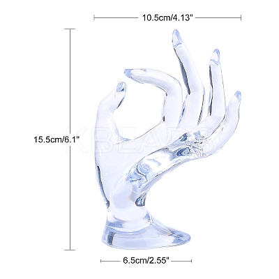 Plastic Ring Display Hand Model DIY-I047-04A-1