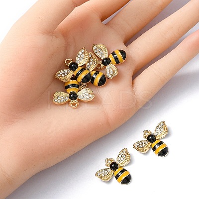 6Pcs Rack Plating Alloy Enamel Pendants ENAM-YW0002-56D-1