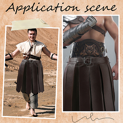 PU Leather Roman Belt Skirt AJEW-WH20033-120B-1