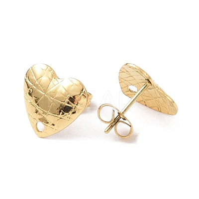 Ion Plating(IP) 304 Stainless Steel Stud Earring Finding EJEW-I285-11G-1