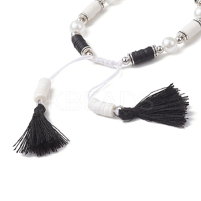 Natural Cowrie Shell Braided Bead Bracelets BJEW-JB11498-1