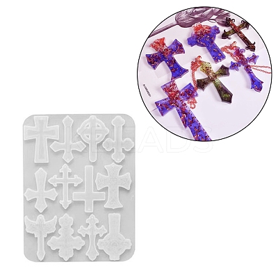 DIY Cross Pendant Silicone Molds DIY-E057-02-1