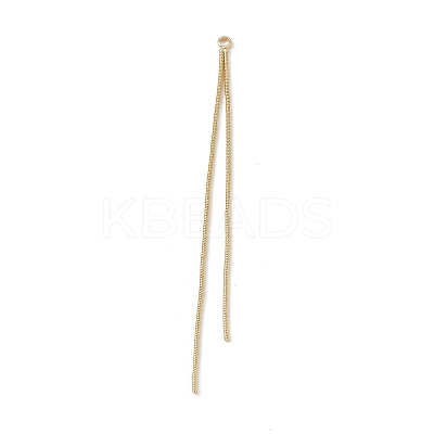 Brass Round Snake Chains Tassel Big Pendants KK-P227-06A-G-1