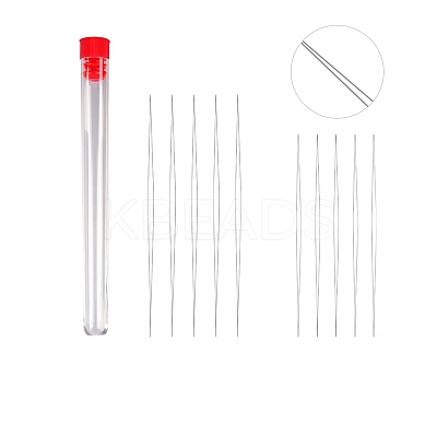 Tarnish Resistant Stainless Steel Collapsible Big Eye Beading Needles SENE-PW0013-02L-1