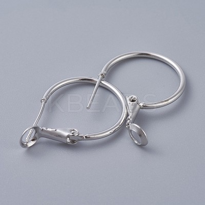 Brass Hoop Earrings KK-I665-26A-P-1