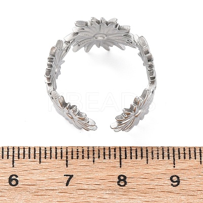 304 Stainless Steel Cuff Rings RJEW-D306-27P-04-1