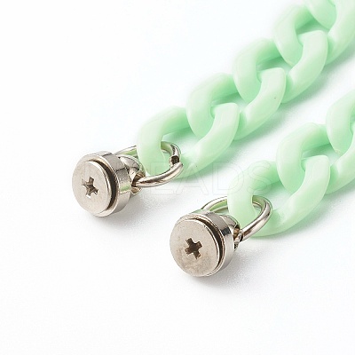 Opaque Acrylic Curb Chain Phone Case Chain HJEW-JM00512-04-1