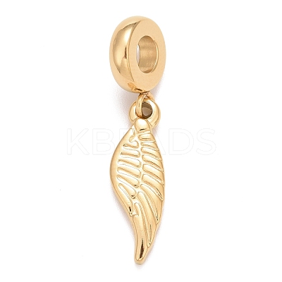 304 Stainless Steel European Dangle Charms STAS-I194-05G-1