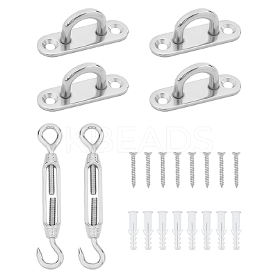 4 Sets 304 Stainless Steel Ceiling Hook Ring Hooks STAS-GA0001-07-1