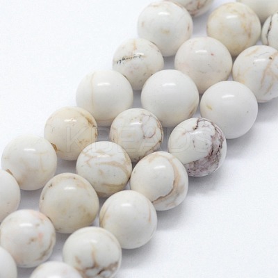 Natural Magnesite Beads Strands G-I199-27-10mm-1