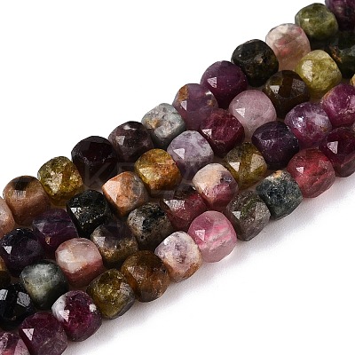 Natural Multicolor Tourmaline Beads Strands G-N342-109B-1