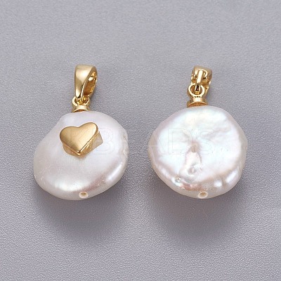 Natural Cultured Freshwater Pearl Pendants X-KK-L187-15G-1