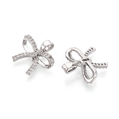 Brass Micro Pave Cubic Zirconia Pendants KK-N264-04P-1