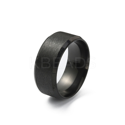 201 Stainless Steel Plain Band Ring for Women RJEW-WH0010-06B-MB-1