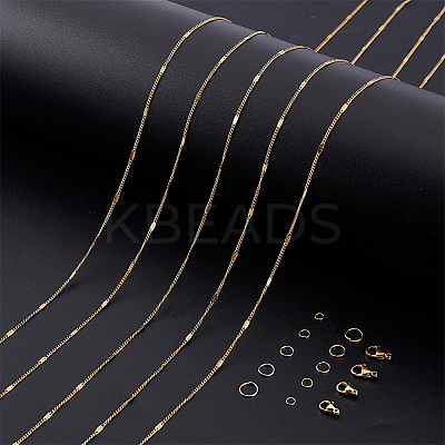 AHADEMAKER DIY 304 Stainless Steel Figaro Chain Necklaces Making Kits FIND-GA0006-95G-1