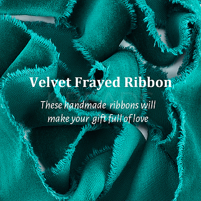 10 Yards Velvet Frayed Ribbon SRIB-WH0011-226C-1