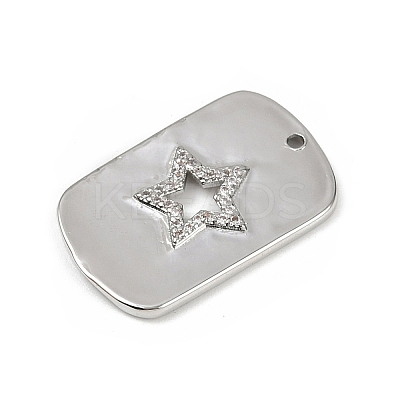 Brass Micro Pave Cubic Zirconia Pendants KK-M322-29P-1
