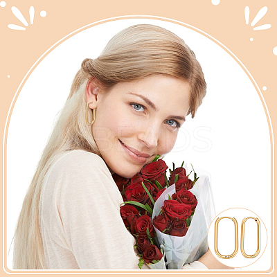 16Pcs Ion Plating(IP) 304 Stainless Steel Hoop Earrings for Women EJEW-UN0003-01-1
