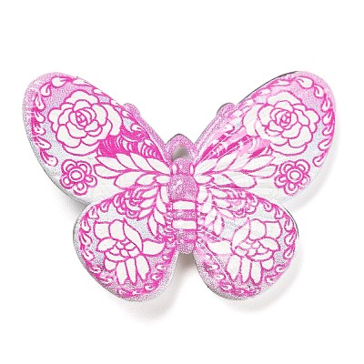 Printed Opaque Acrylic Beads MACR-R004-02C-1