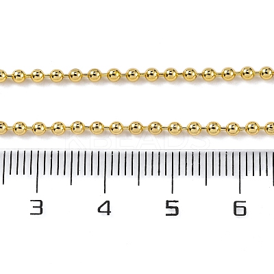 Rack Plating Brass Ball Chain Necklaces for Women NJEW-A035-04G-01-1