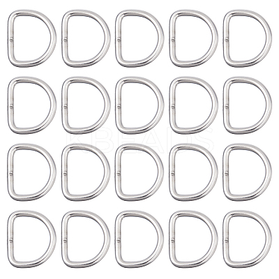 20Pcs Iron D Rings IFIN-DC0001-10-1