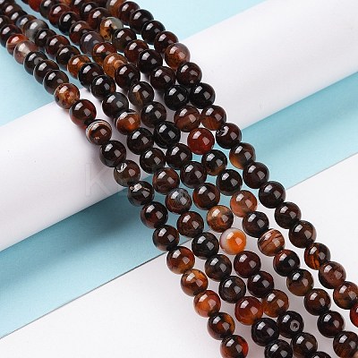 Natural Agate Beads Strands G-D845-02-4mm-1