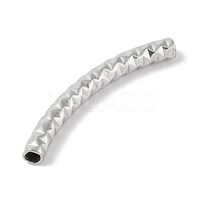 304 Stainless Steel Curved Tube Beads LS-STAS-M071-03I-P-1