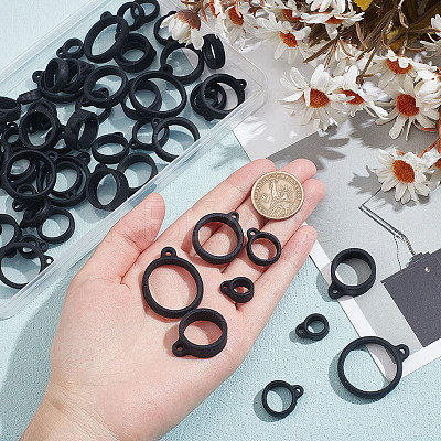 60Pcs 6 Style Anti-Lost Silicone Rings Holder SIL-DR0001-04-1
